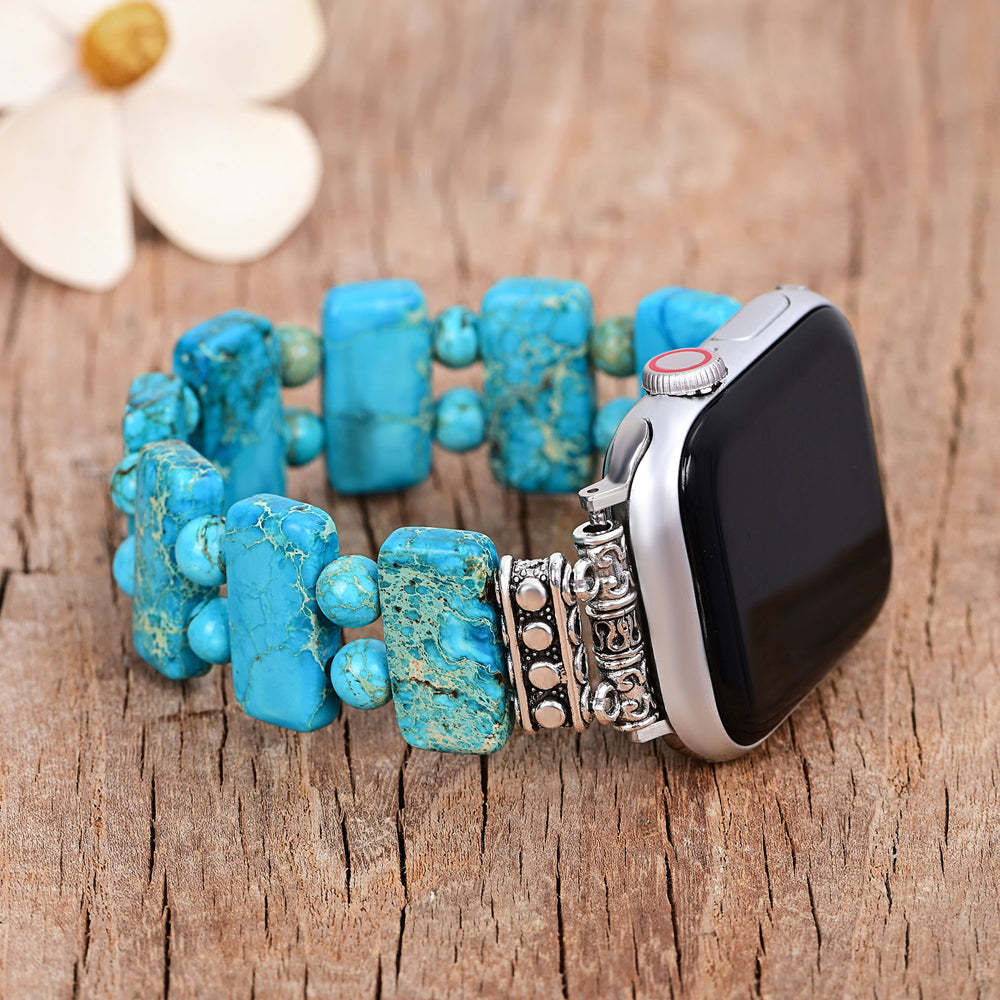 Serenity Turquoise Stretch Apple Watch Strap