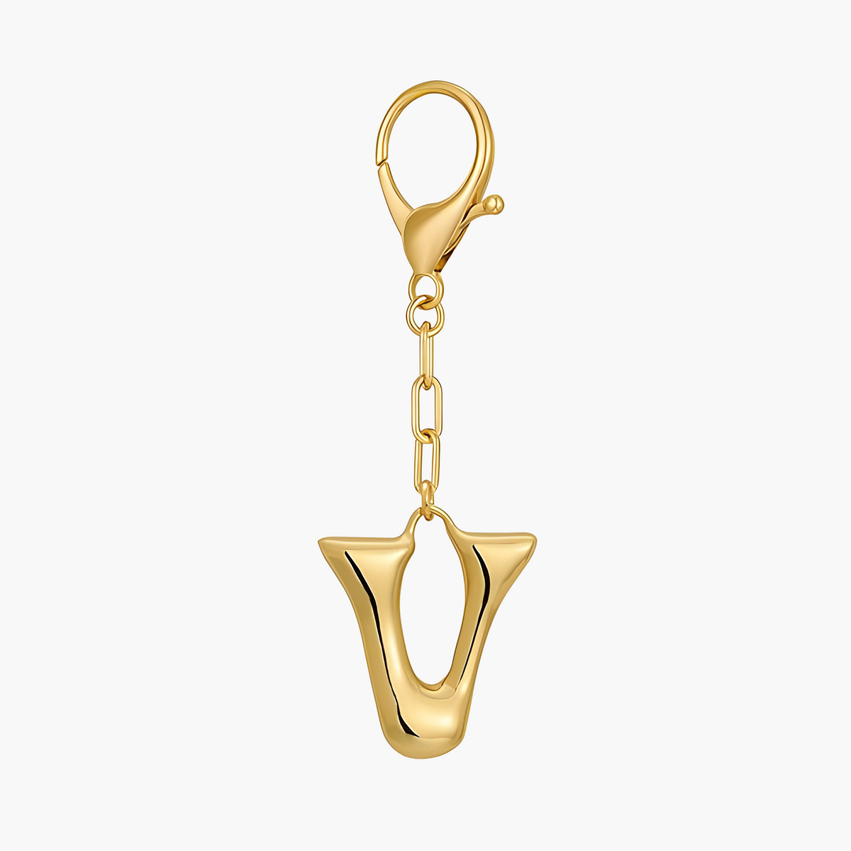 Bubble Letter Initial Keychain & Bag Charm