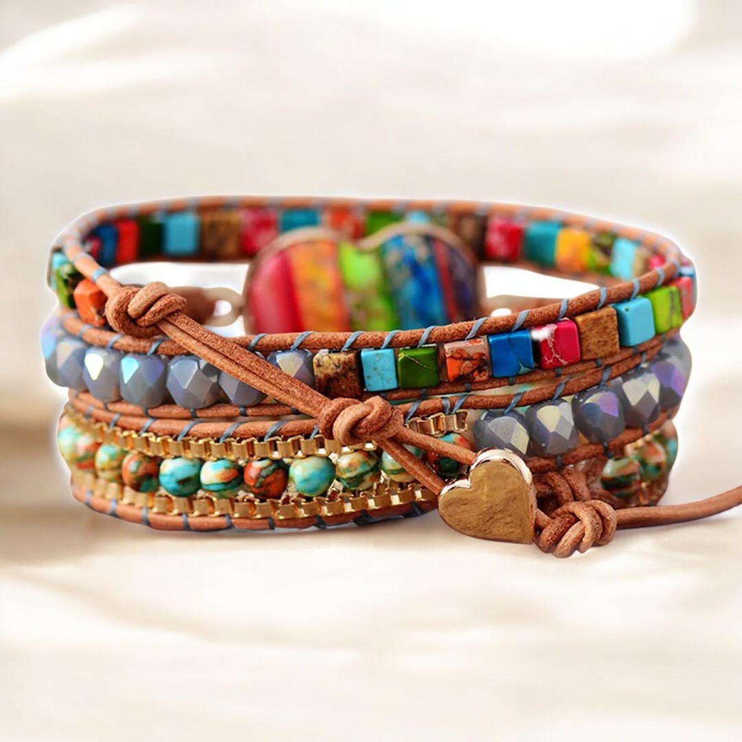 Vibrant Chakra Protection Wrap Bracelet