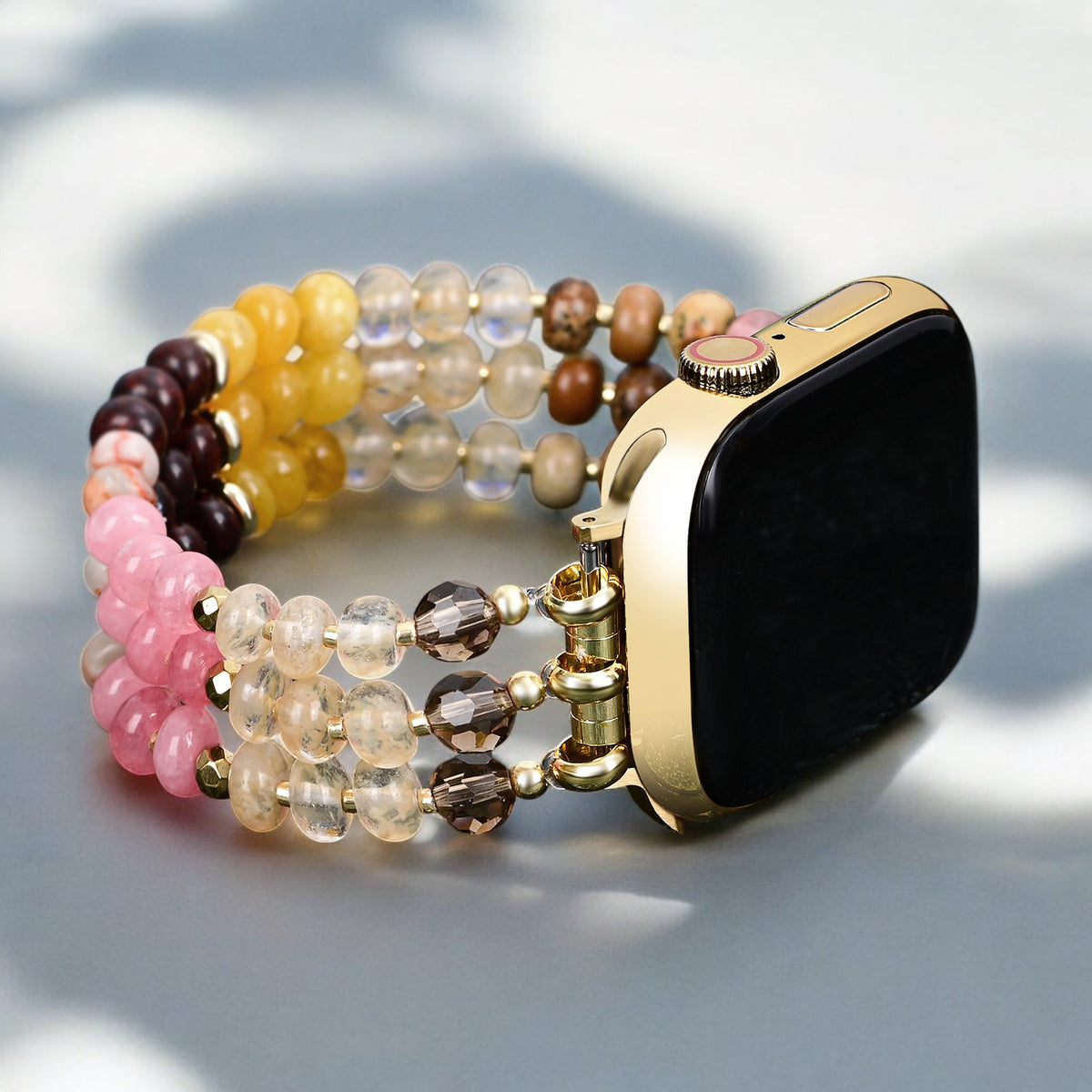 Amber Bloom Stone Stretch Apple Watch Strap