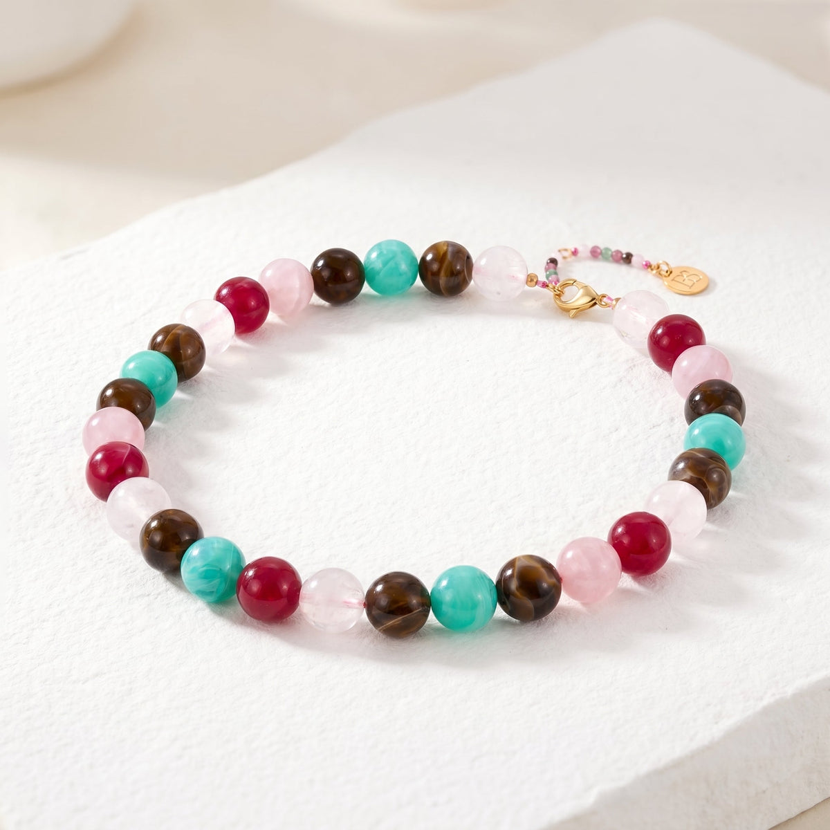 Chunky Gray Beaded Necklace