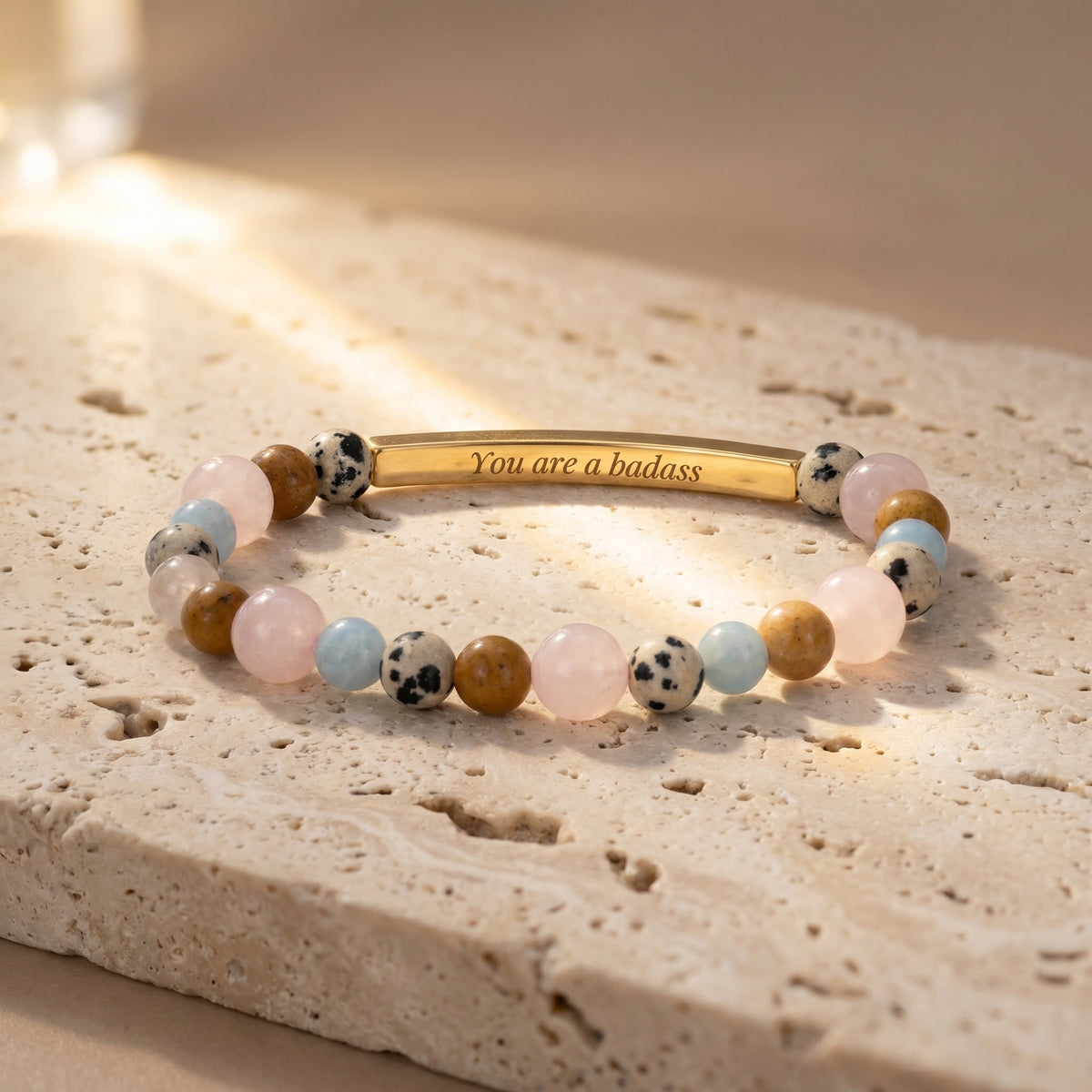 Secret Message Multicolor Stone Bracelet