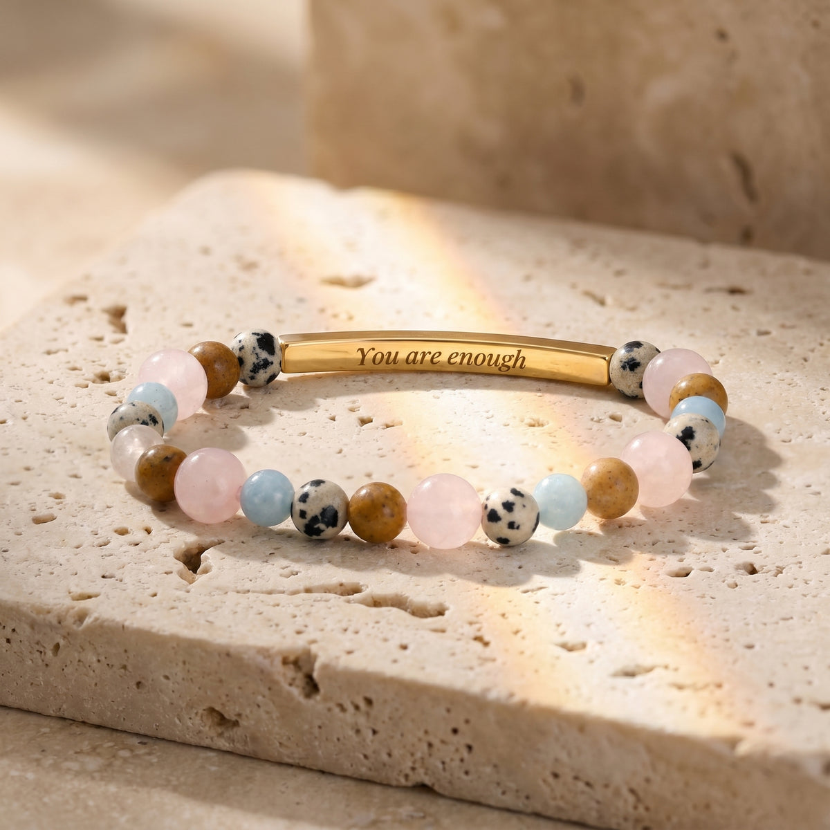 Secret Message Multicolor Stone Bracelet