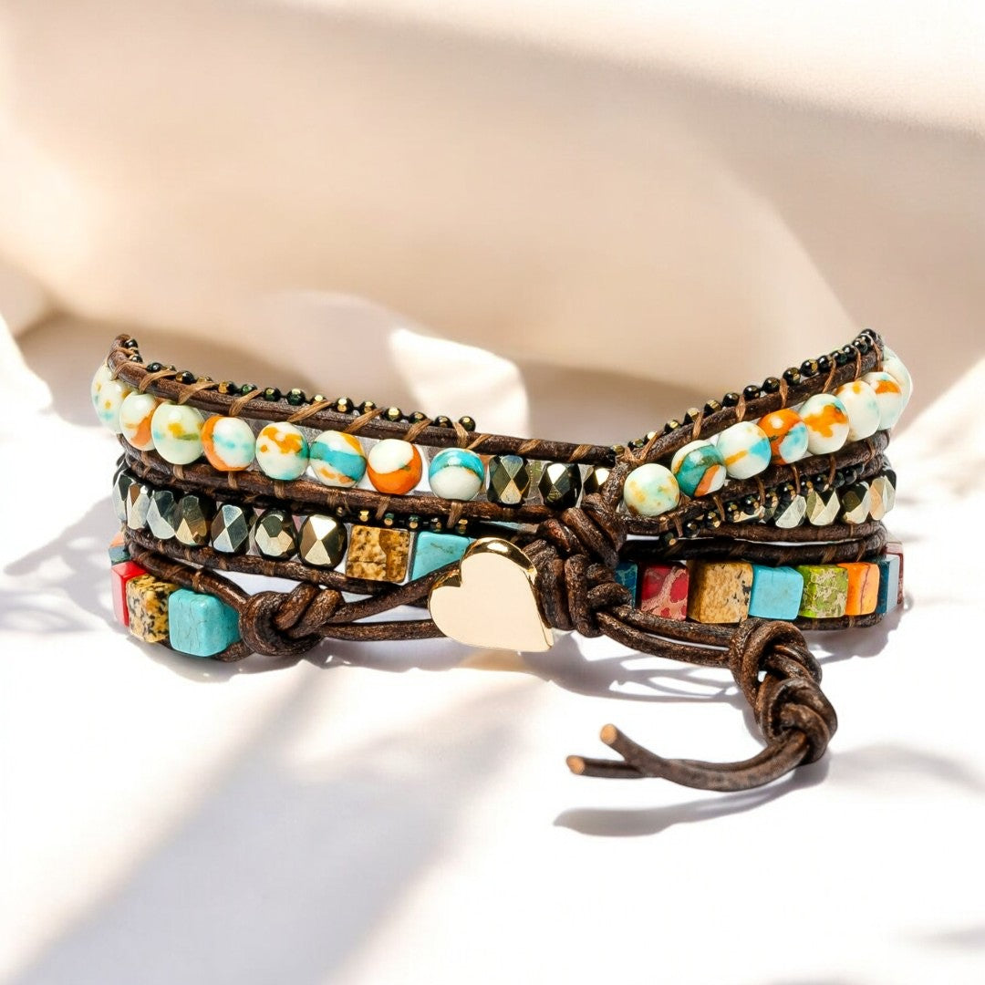 Chakra Moonlight Protection Wrap Bracelet