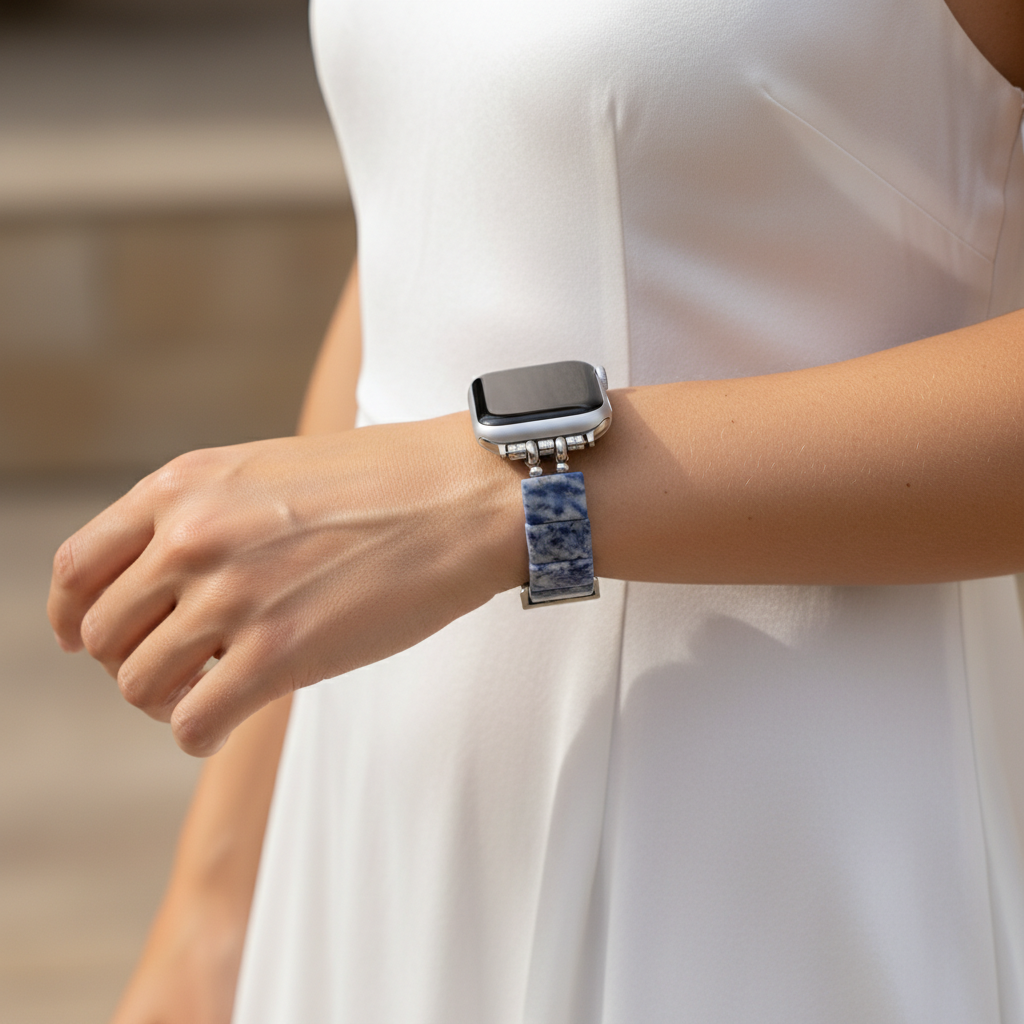 Blue Horizon Sodalite Stretch Apple Watch Strap