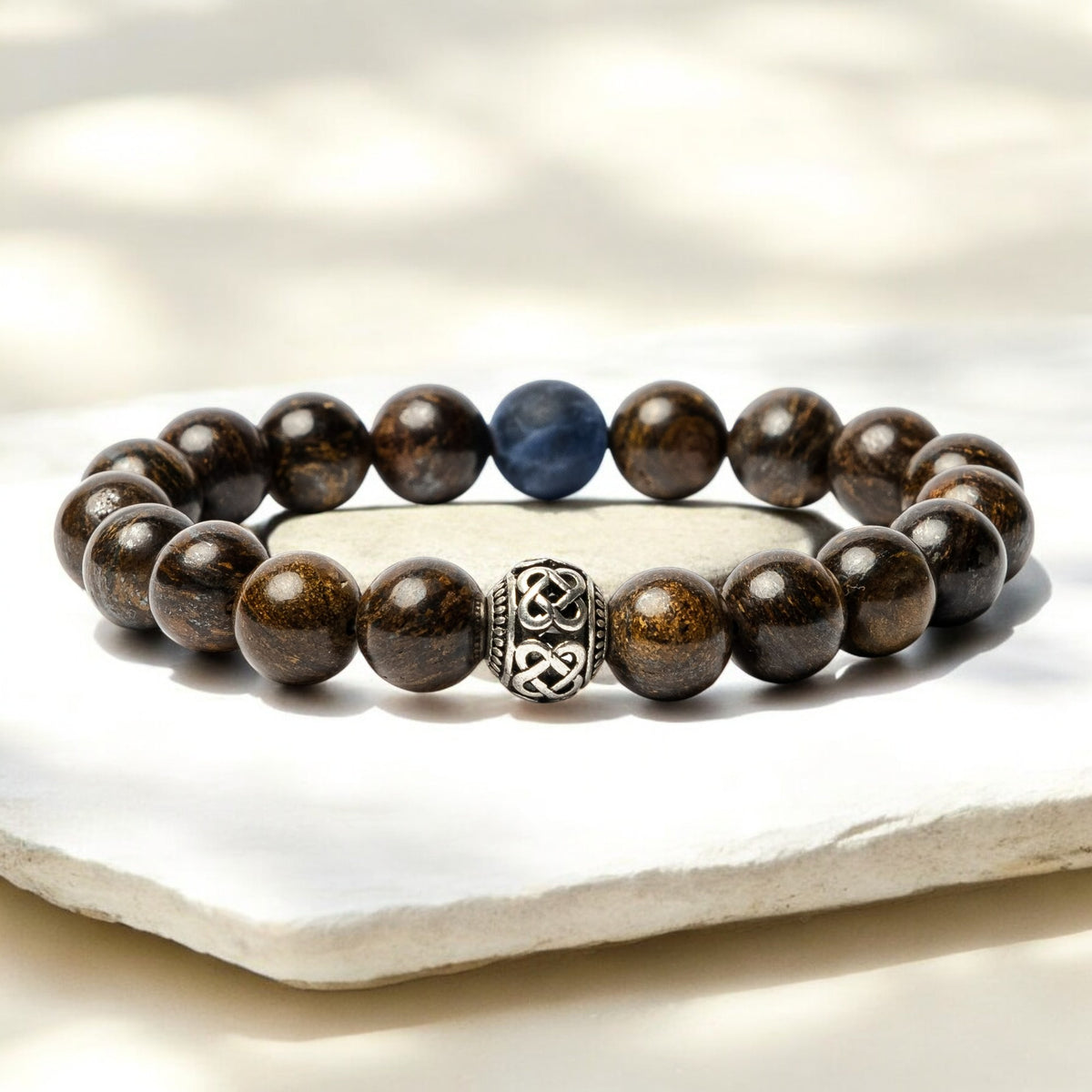 Men's Bronzite Tibetan Bracelet