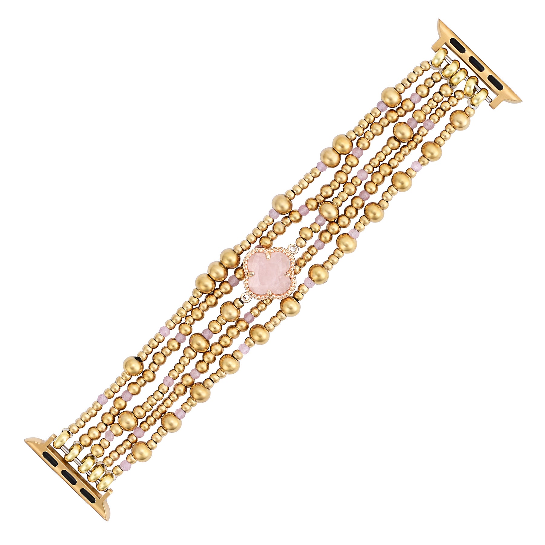 Enchanted Rose Quartz Elegance Stretch Apple Watch Strap