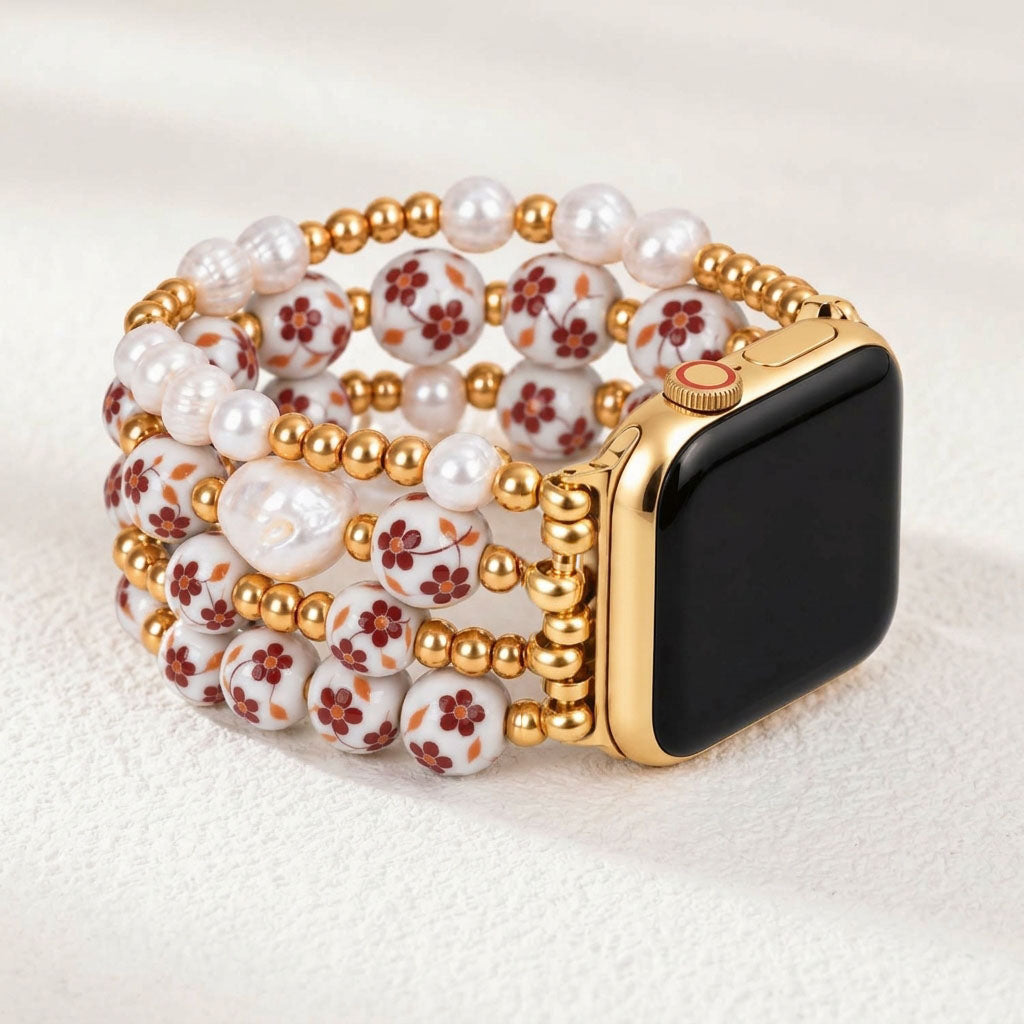 Porcelain Garden Autumn Blossom Apple Watch Strap