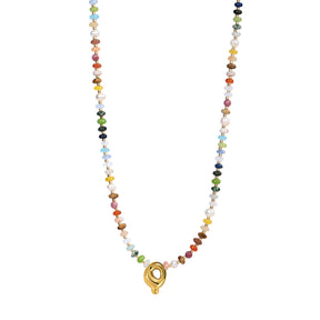 Multicolor Bubble Letter Necklace