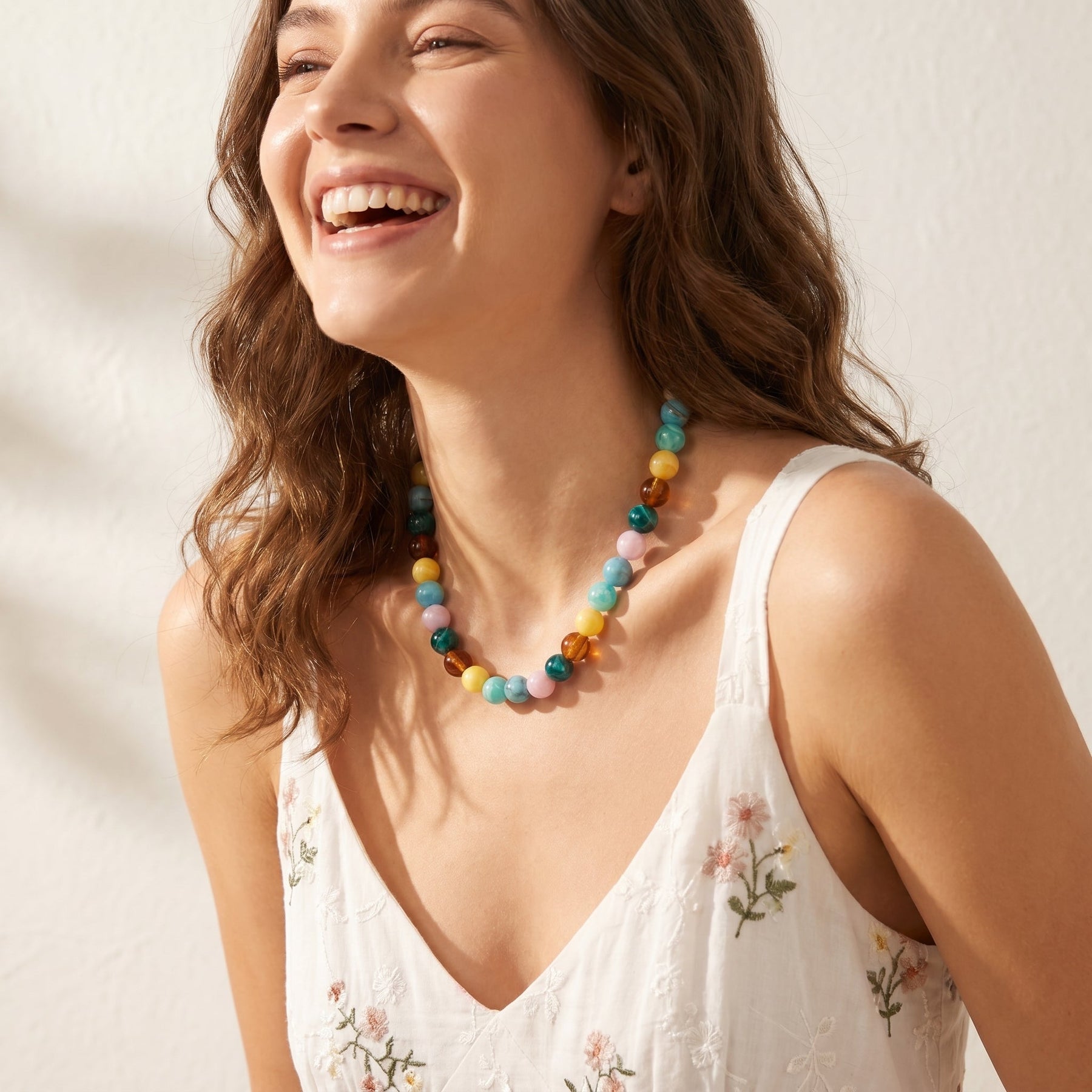Chunky Tropical Beaded Necklace