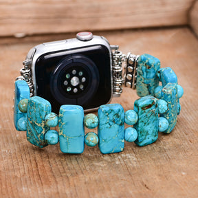 Serenity Turquoise Stretch Apple Watch Strap