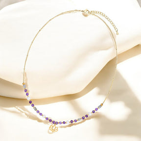 Amethyst Lotus Necklace