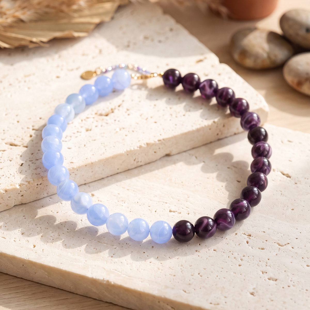 Chunky Purple Beaded Necklace