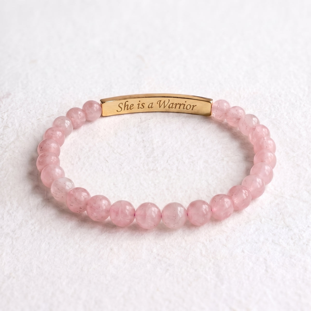 Breast Cancer Awareness Month Bracelet - She is a Warrior