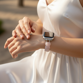 Soft Blush Quartz Stretch Apple Watch Strap