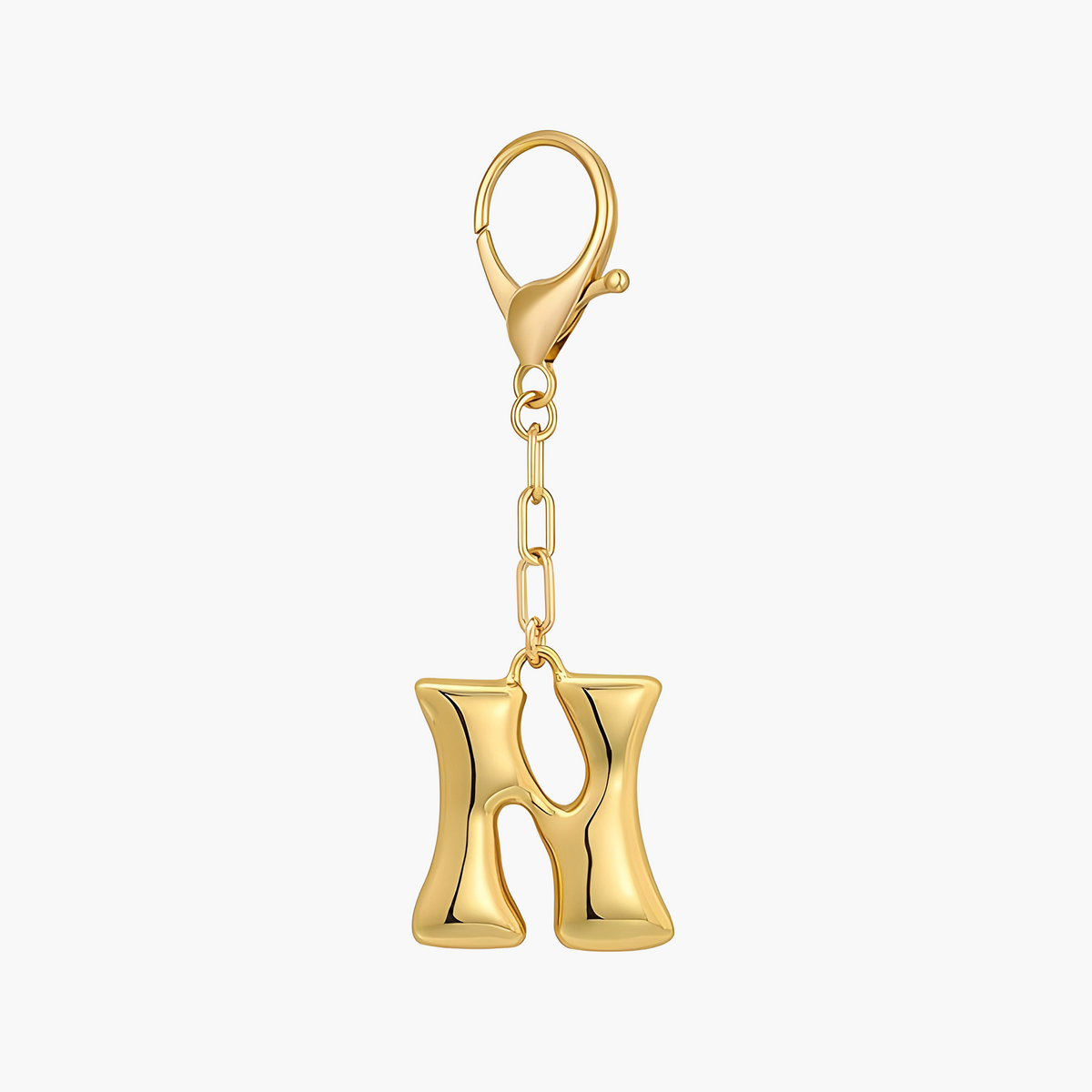 Bubble Letter Initial Keychain & Bag Charm