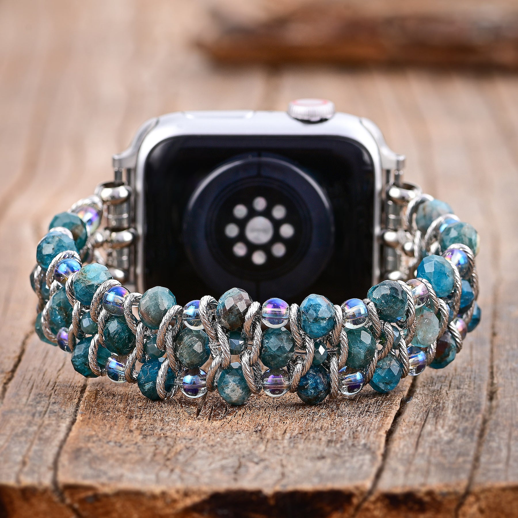 Apatite Azure Braided Apple Watch Strap