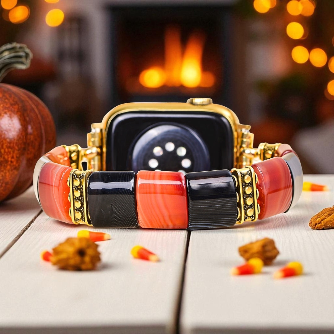 Haunted Stripes Halloween Apple Watch Strap