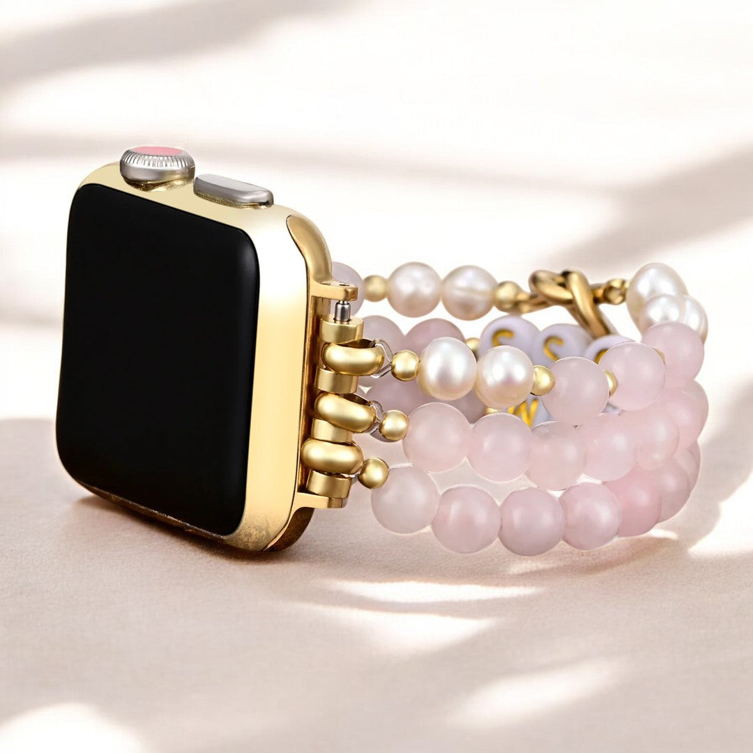 Boss Mom Rose Quartz Stretch Apple Watch Strap