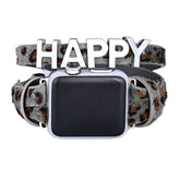 Happy Safari Leather Apple Watch Strap