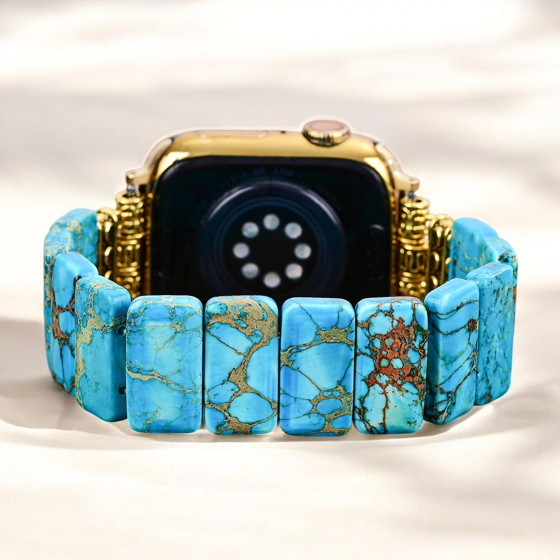 Turquoise Tibetan Jasper Stretch Apple Watch Strap