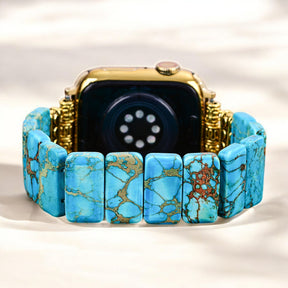 Turquoise Tibetan Jasper Stretch Apple Watch Strap
