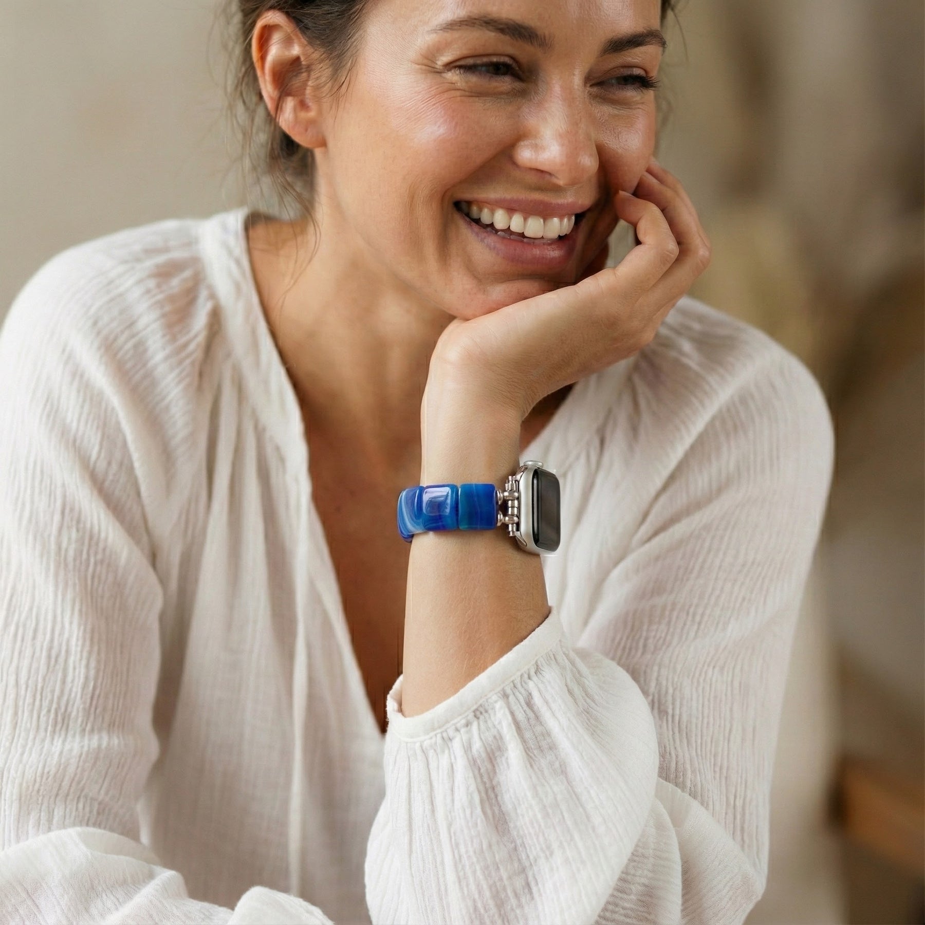 Oceanic Bliss Stretch Apple Watch Strap