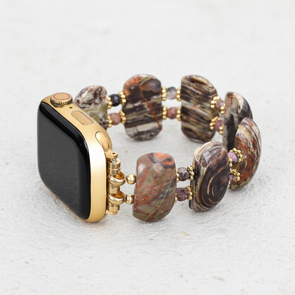 Desert Horizon Agate Stretch Apple Watch Strap