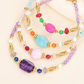 Golden Serenity Gemstone Bracelet