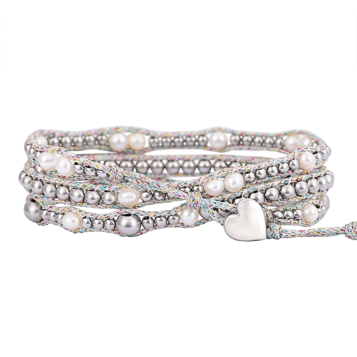 Gleaming Pearl Protection Wrap Bracelet