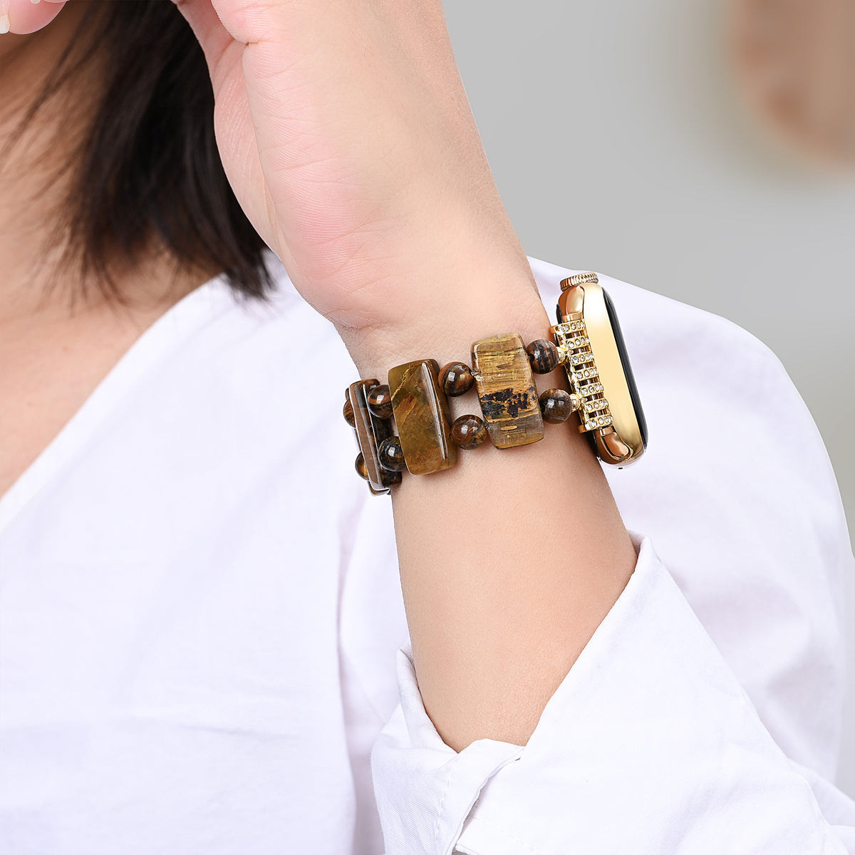 Golden Tiger Strength Apple Watch Strap