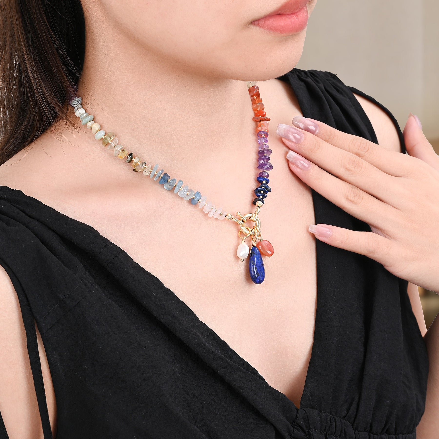 Celestial Lapis Gemstone Necklace