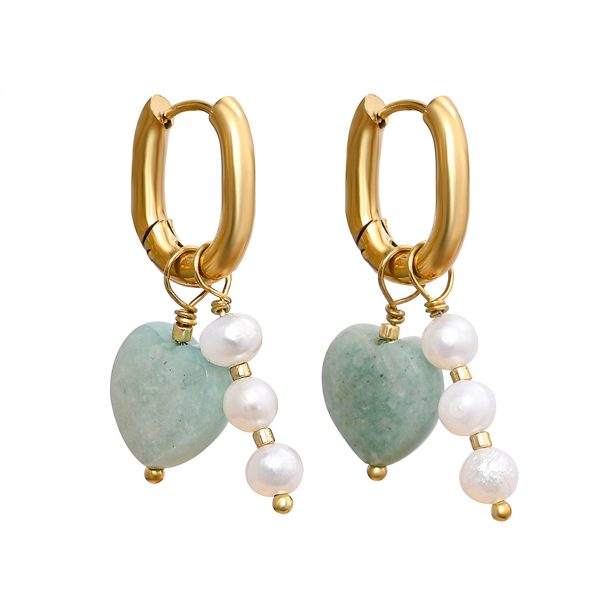 Amazonite Love Earrings