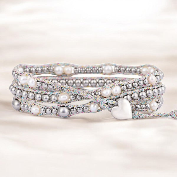 Gleaming Pearl Protection Wrap Bracelet