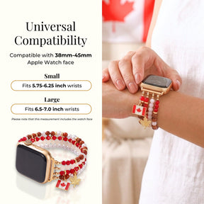 Canada Maple Pearl Stretch Apple Watch Strap