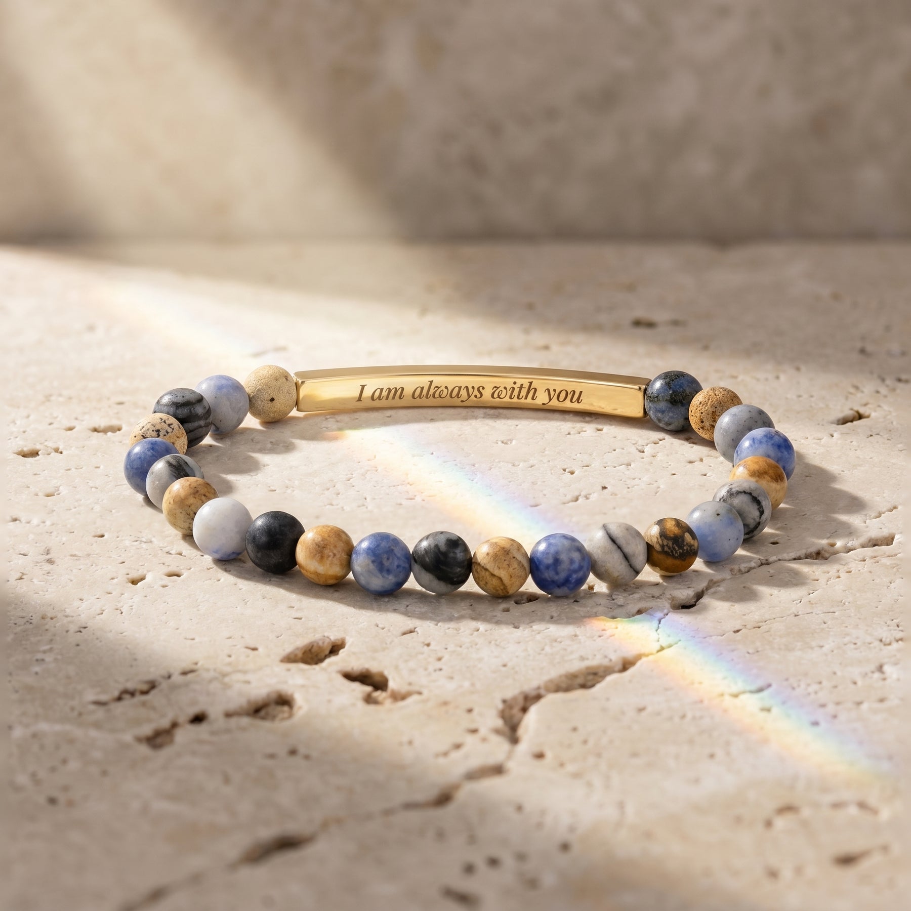 Secret Message Tiger Stone Bracelet