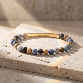 Secret Message Tiger Stone Bracelet