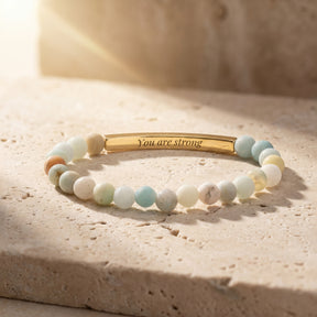Secret Message Tiger Stone Bracelet