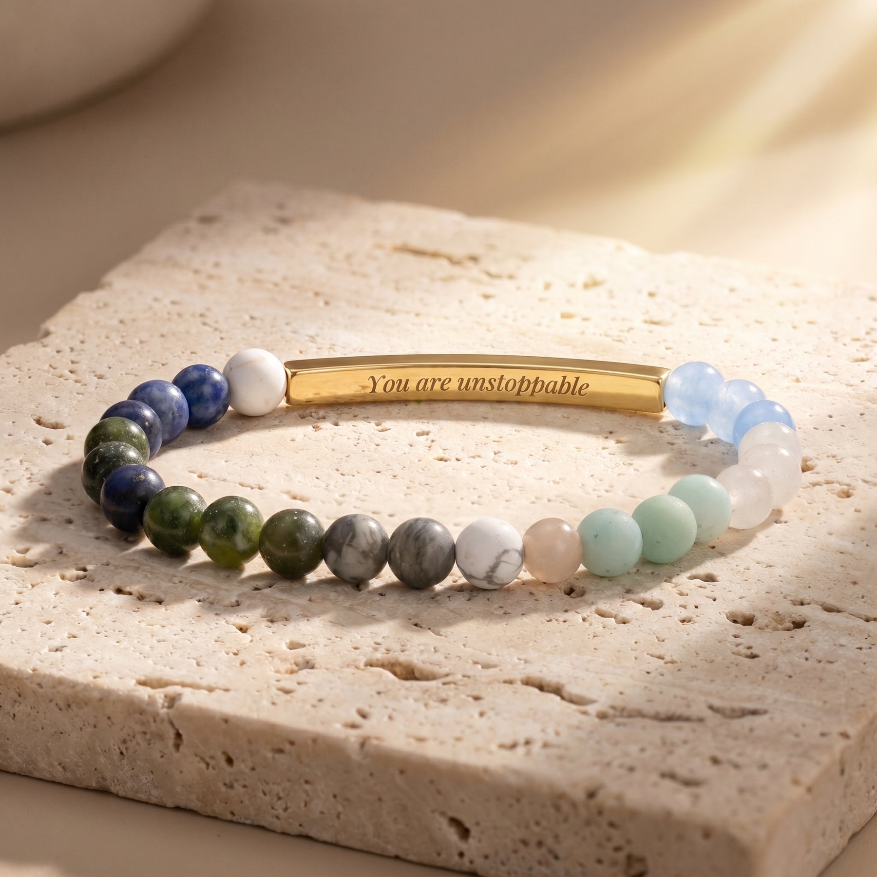 Secret Message Tiger Stone Bracelet