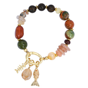 Citrine Glow Charm Bracelet