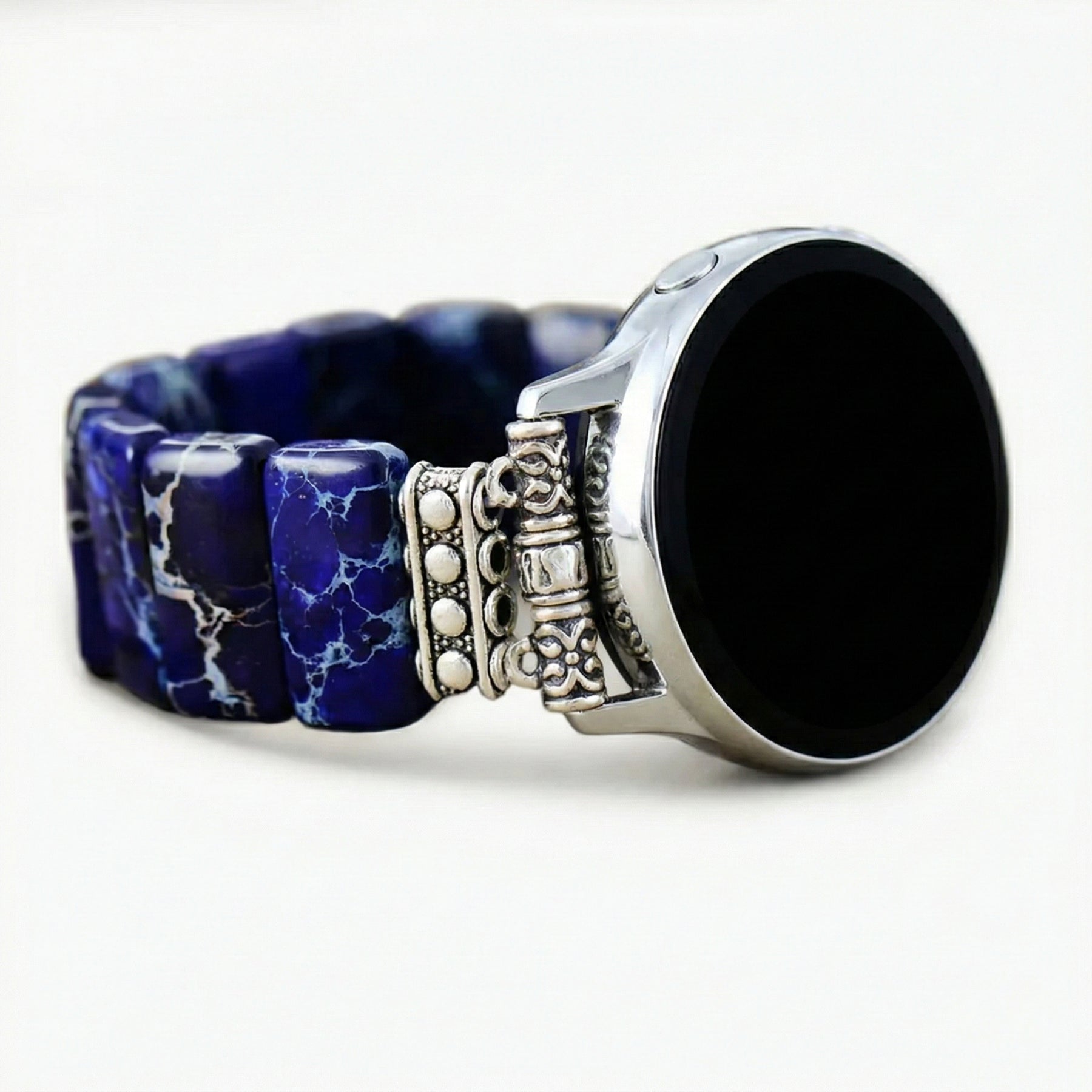 Dark Navy Tibetan Jasper Stretch Samsung Galaxy Watch Strap