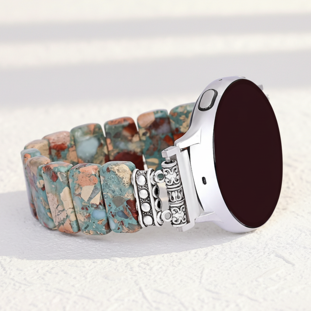 Earth Tibetan Jasper Samsung Galaxy Stretch Watch Strap
