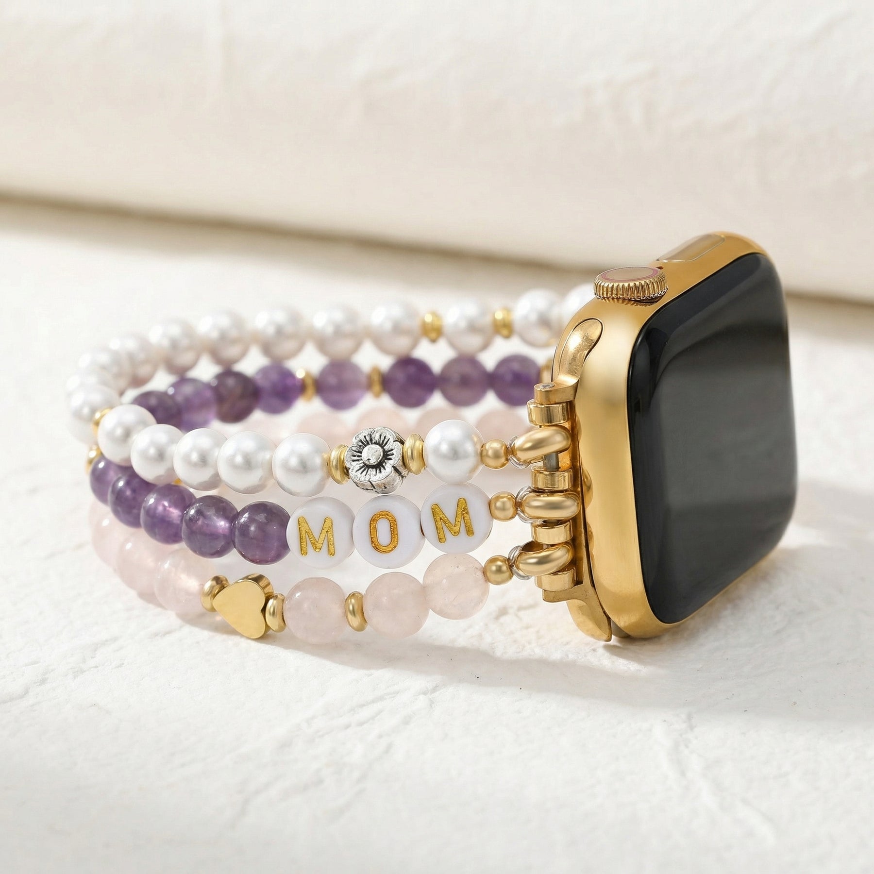 Eternal Love Amethyst Stretch Apple Watch Strap