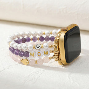 Eternal Love Amethyst Stretch Apple Watch Strap