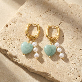Amazonite Love Earrings