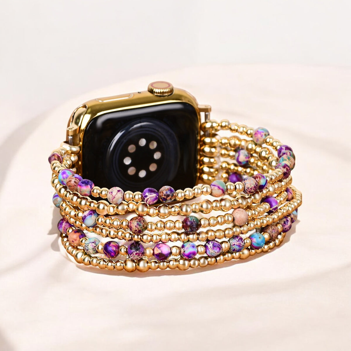Intense Jasper Glimmer Stretch Apple Watch Strap