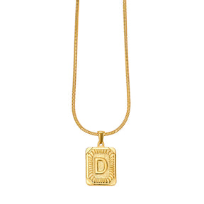 Golden Glow Initial Charm Necklace