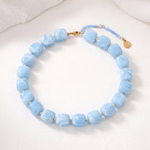 Chunky Square Bead Necklace Autumn