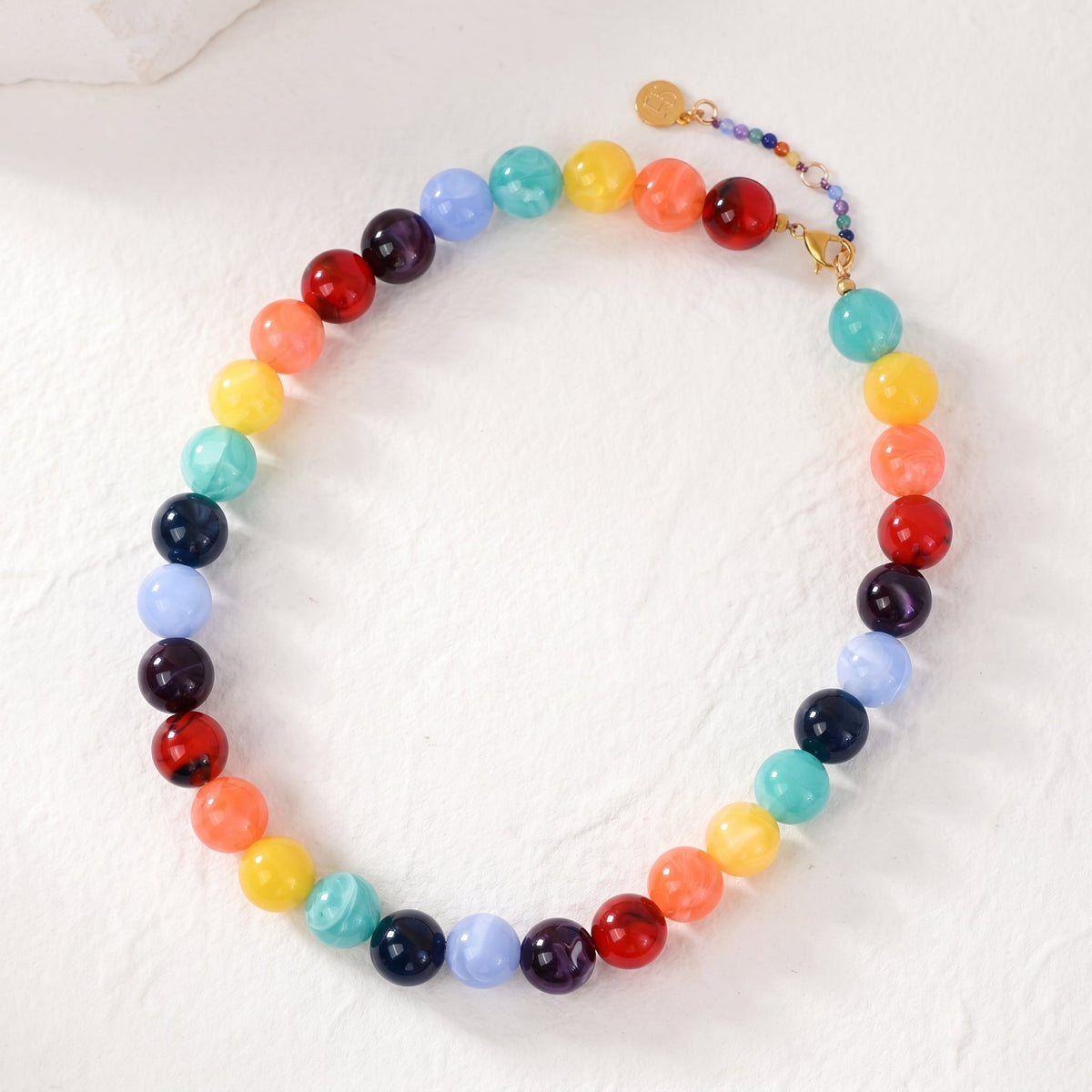 Chunky Blue Beaded Necklace
