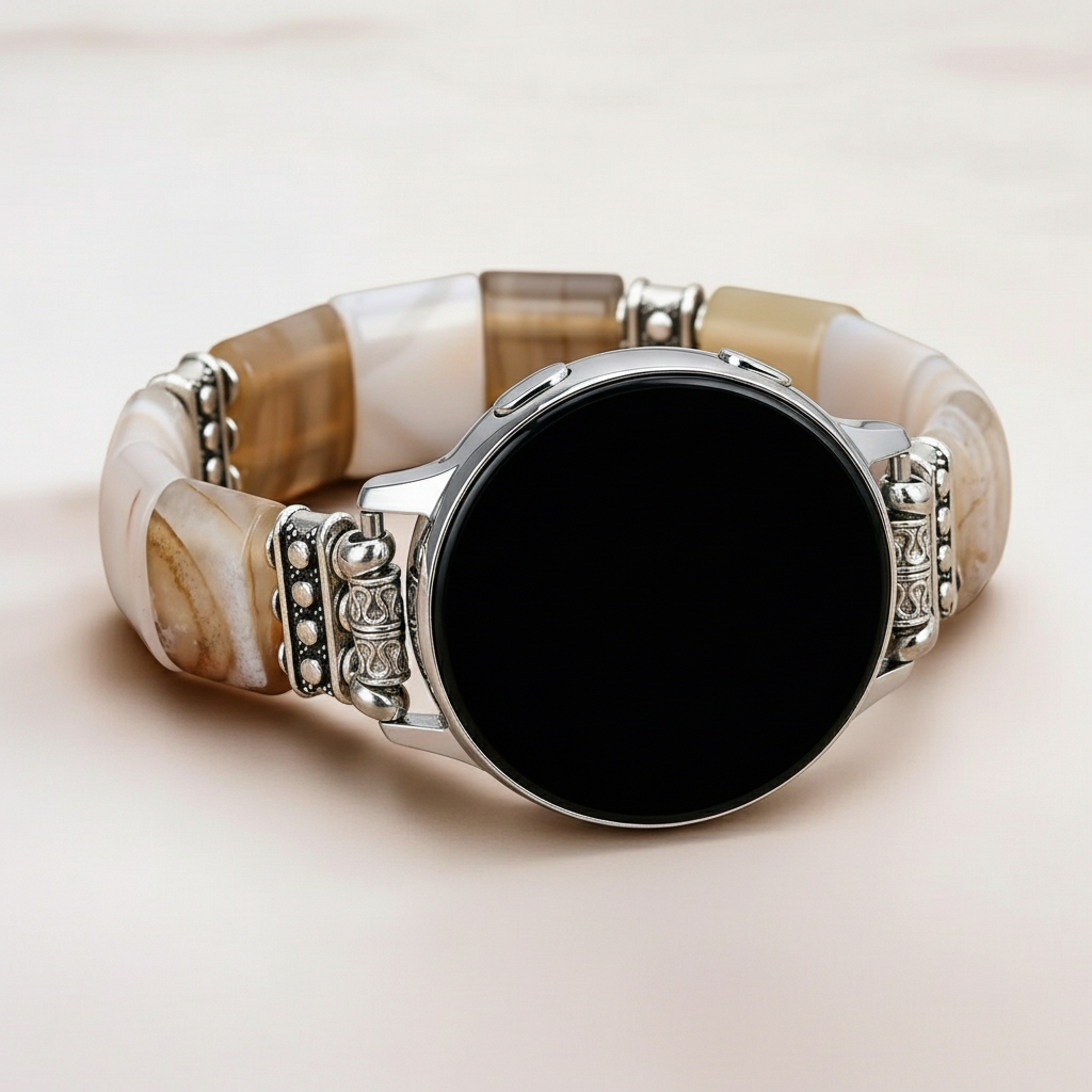 Sacred Sands Agate Stretch Samsung Galaxy Watch Strap
